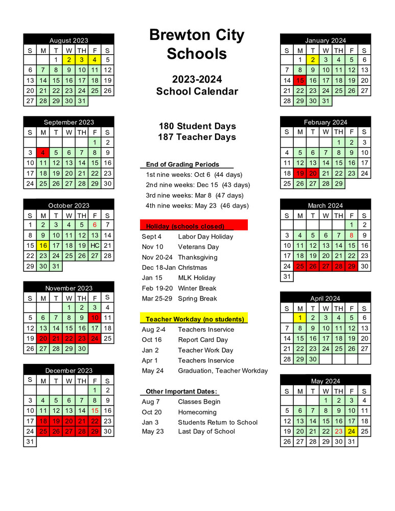 23-24 BCS School Calendar