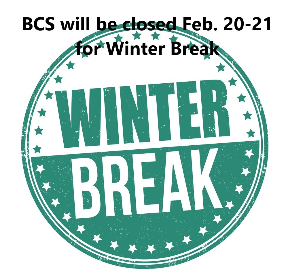 Brewton City Schools will be closed for Winter Break  Mon., Feb 20 and Tues., Feb. 21.